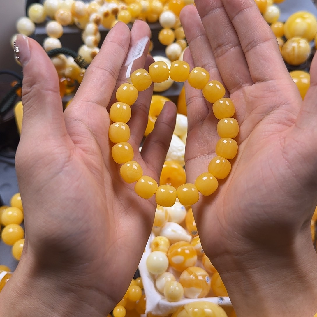 琥珀珠宝奇石未镶嵌同料老型13mm