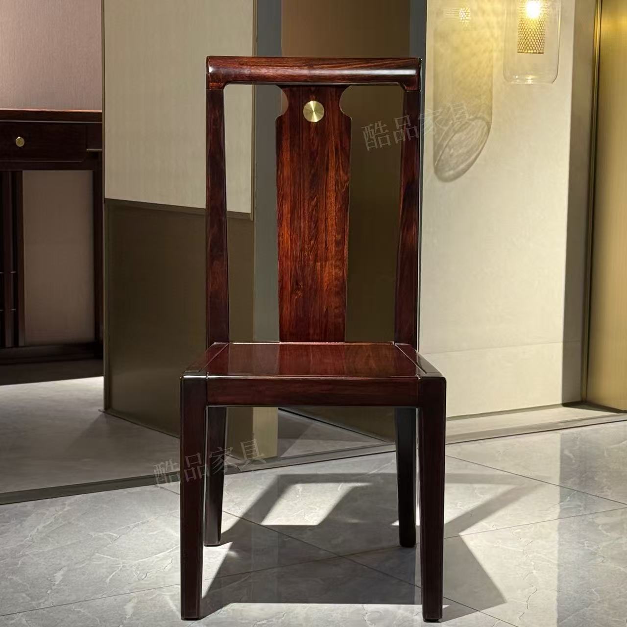 【乌金木】833-5餐椅450*470*970