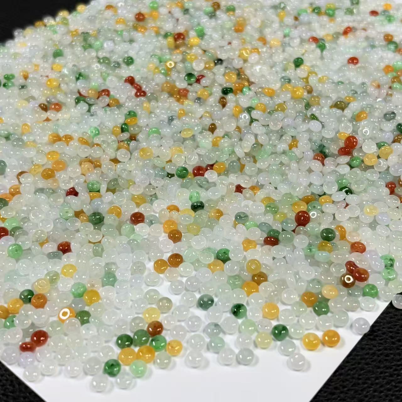  「戴琴珠宝」DQ4359-4粒翡翠5mm左右算盘珠（多样性发其一）