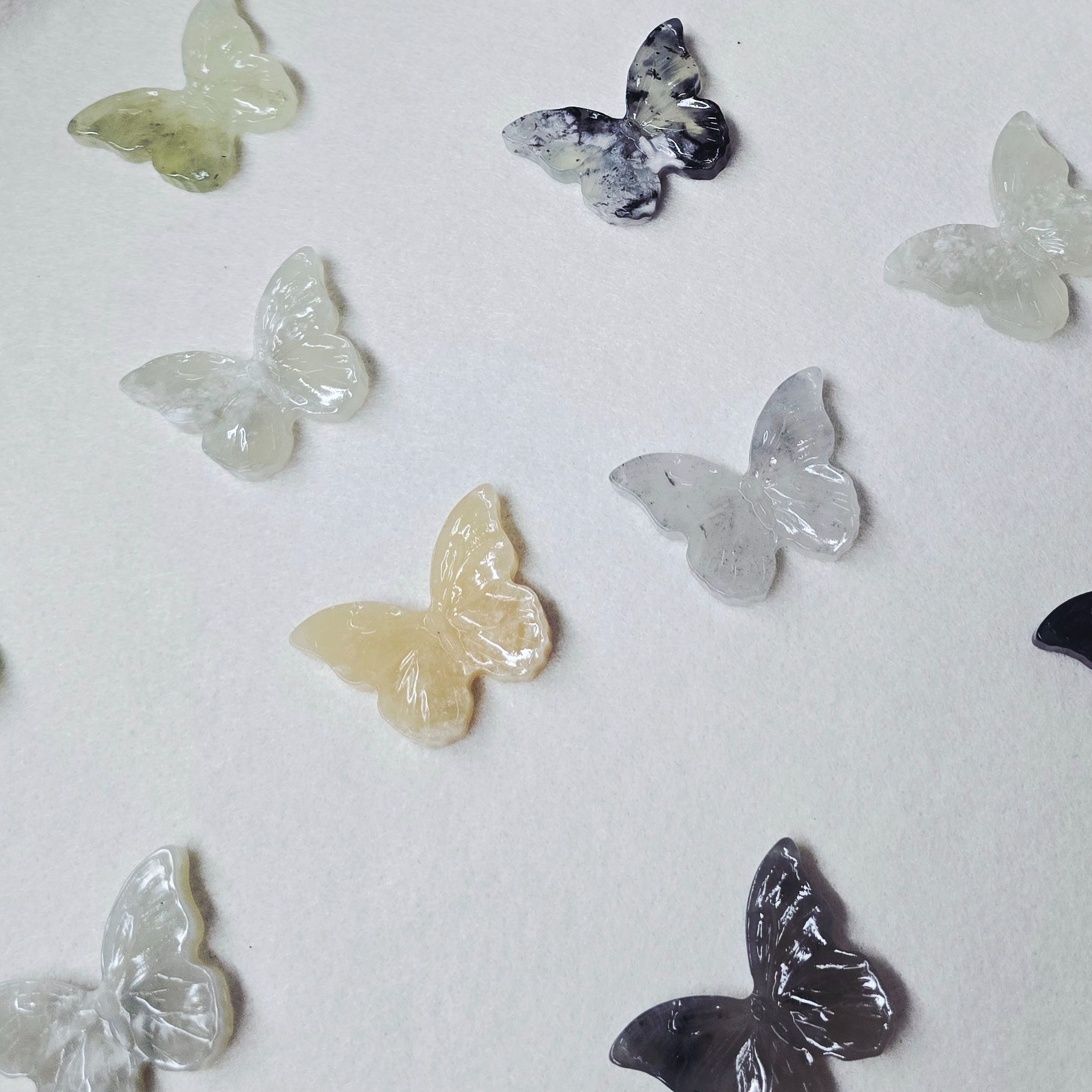 【蝴蝶笔搁盲盒】福禄竹节蝴蝶创意书法天然原石镇纸毛笔笔架文房