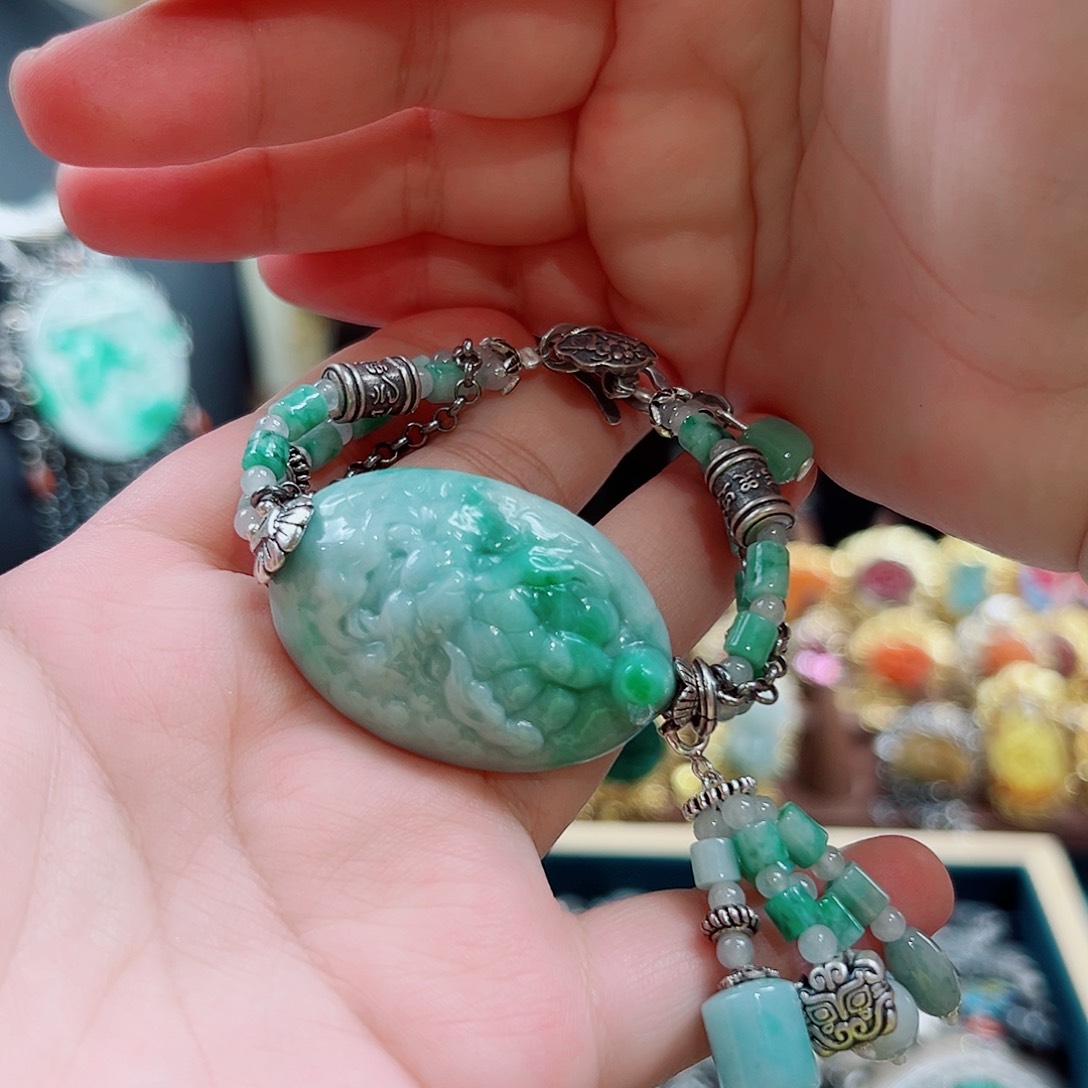 手链翡翠未镶嵌国风