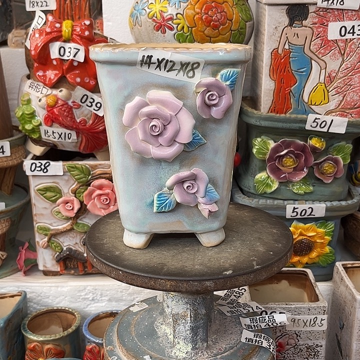 粗陶材质多肉花盆