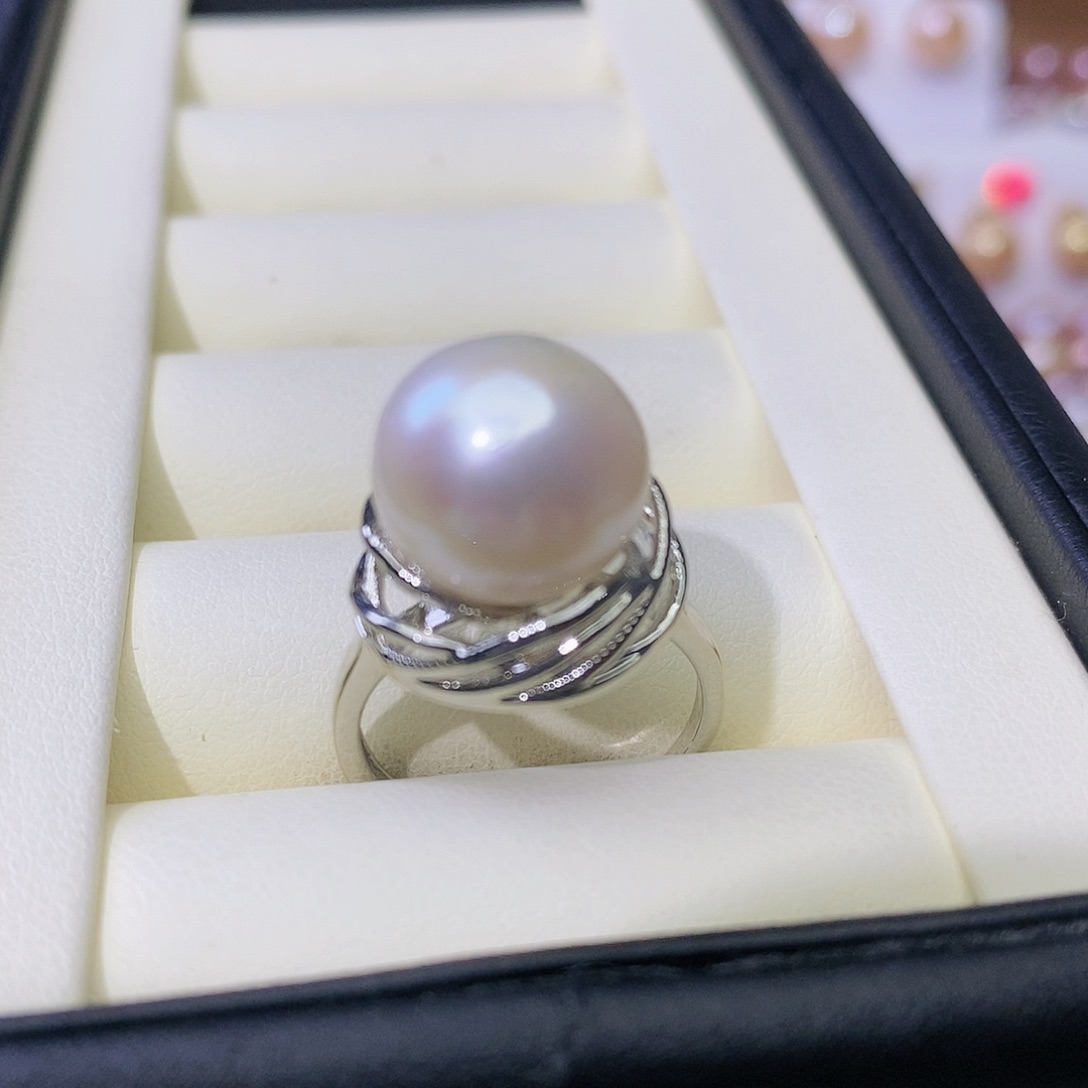 淡水珍珠戒指合金