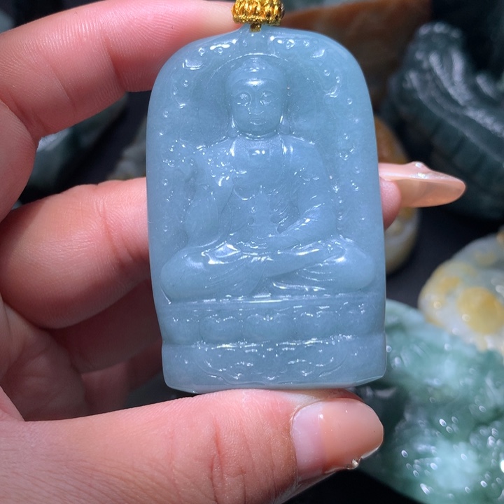 翡翠未镶嵌颈饰保真天然A货翡翠