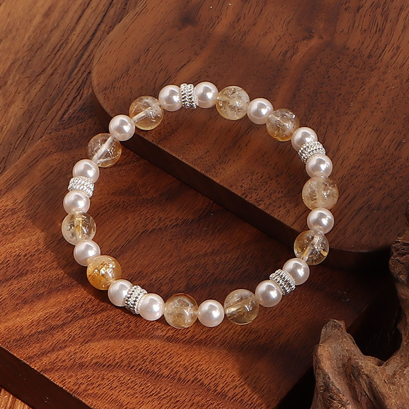 天然黄塔晶水晶女款轻奢小众招财转运精致手串