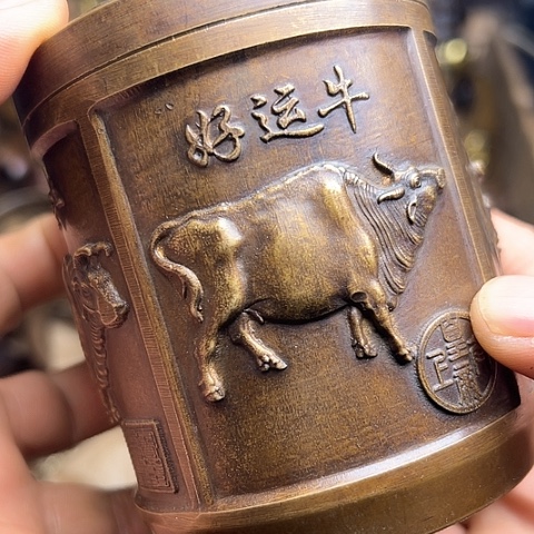 铜制工艺把玩摆件