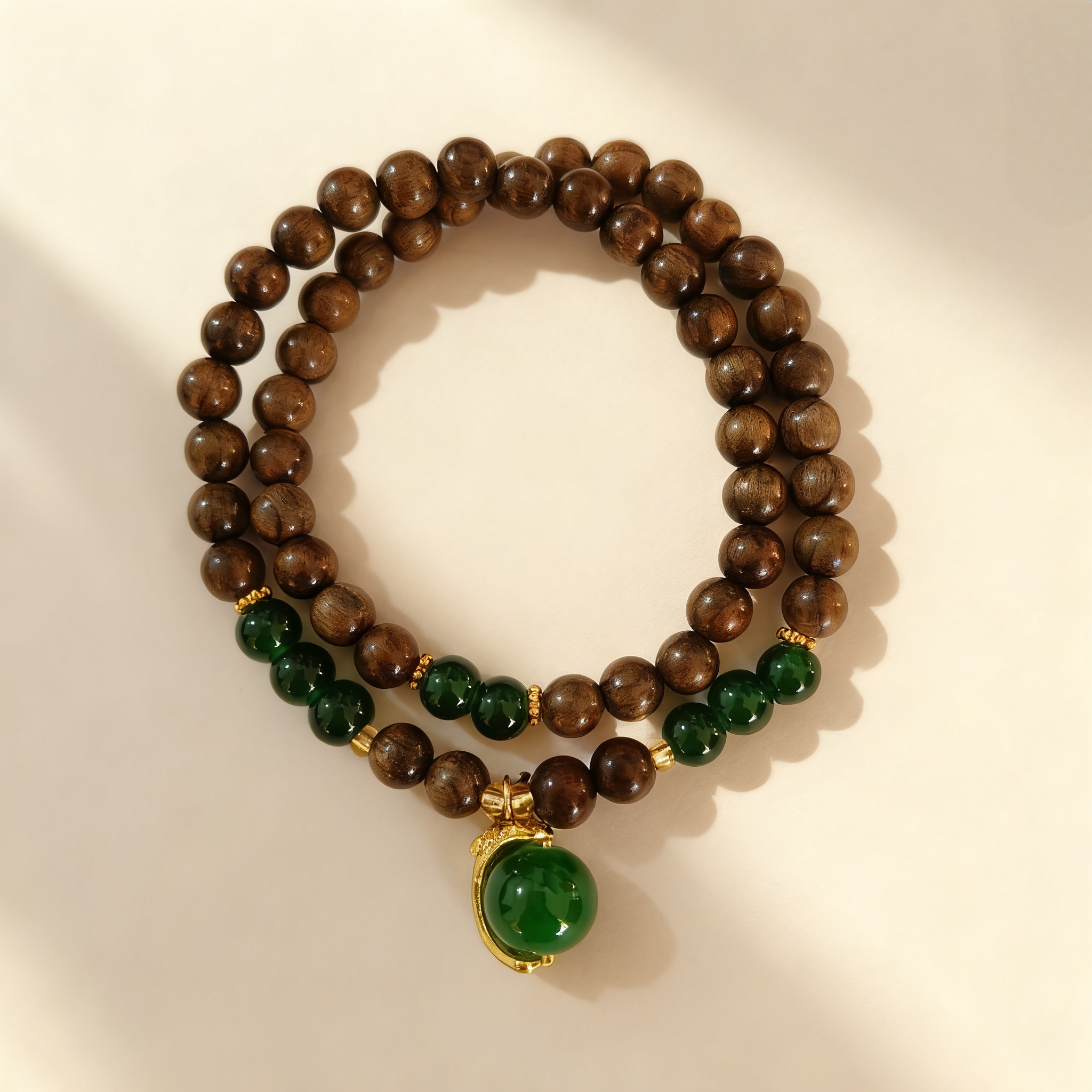 金丝楠木双圈转转珠款 精品手串 无礼盒 S 1634