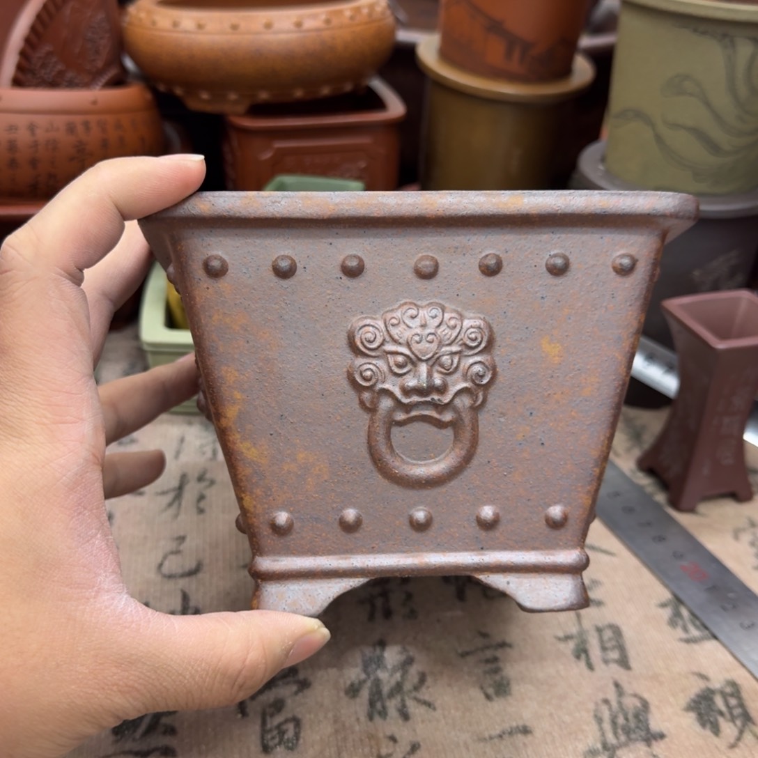 紫砂花盆宜兴紫砂正品13x10