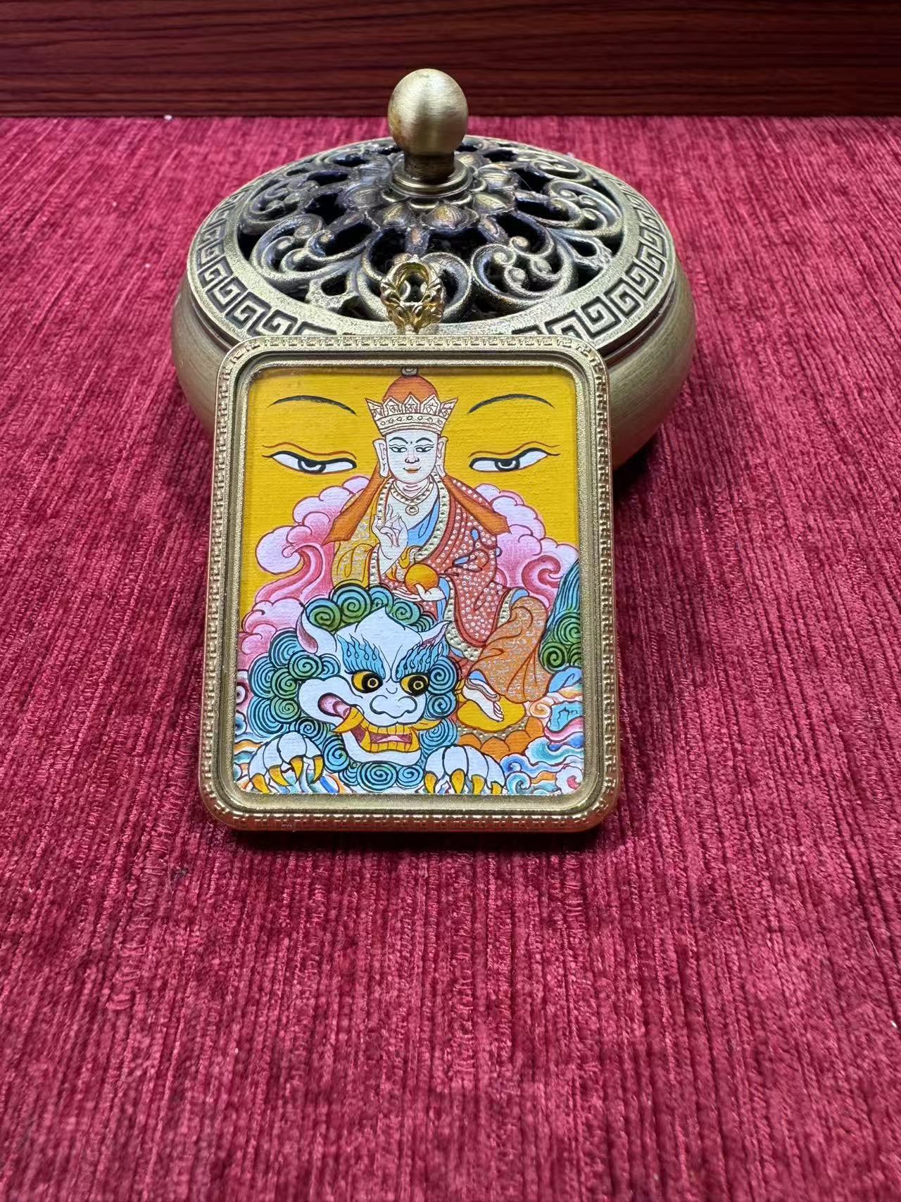 青海热贡纯手绘唐卡地藏王菩萨4*5