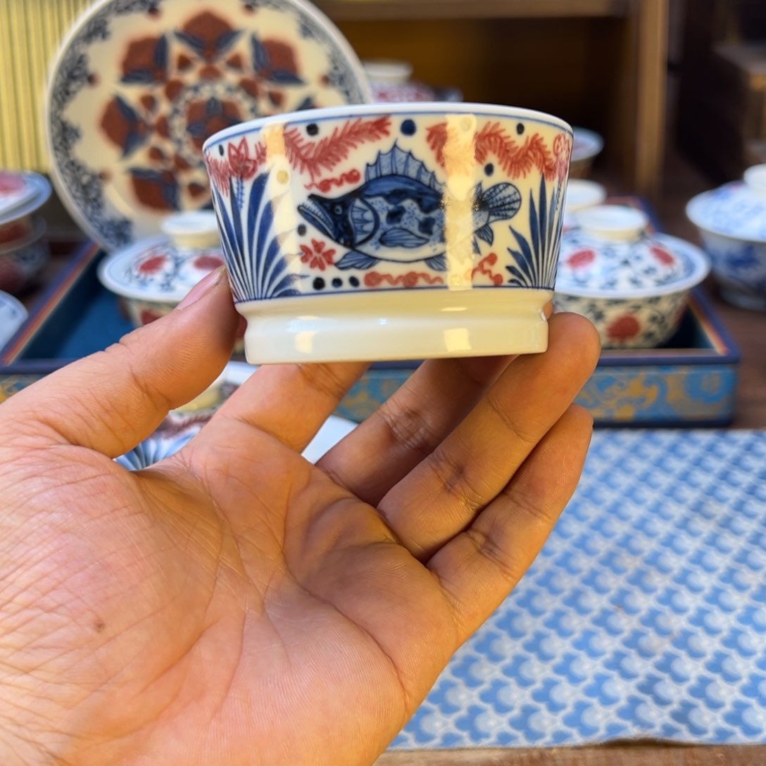 摆件新年快乐景德镇茶器百宝箱