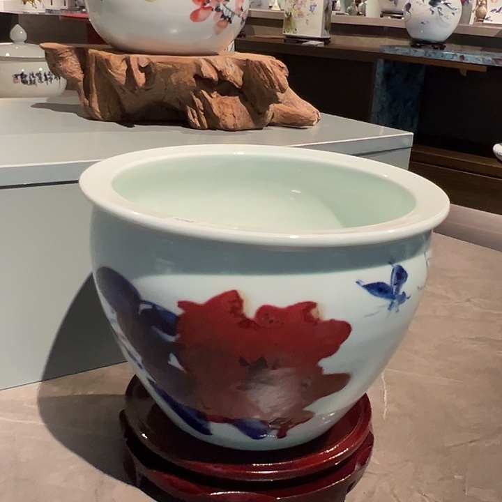 钟家窑釉里红水洗水洗