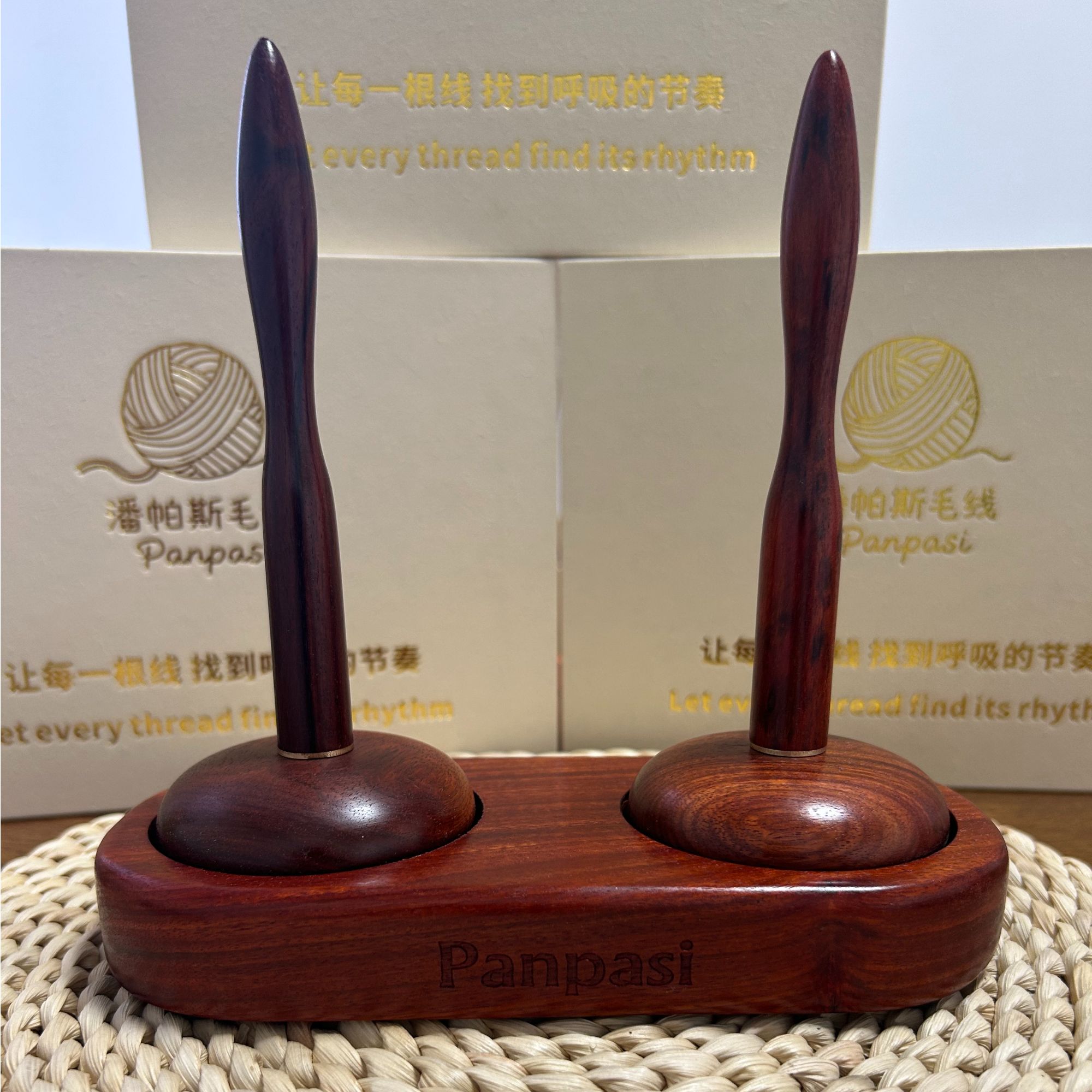 PANPASI/潘帕斯血檀实木毛线轴双轴