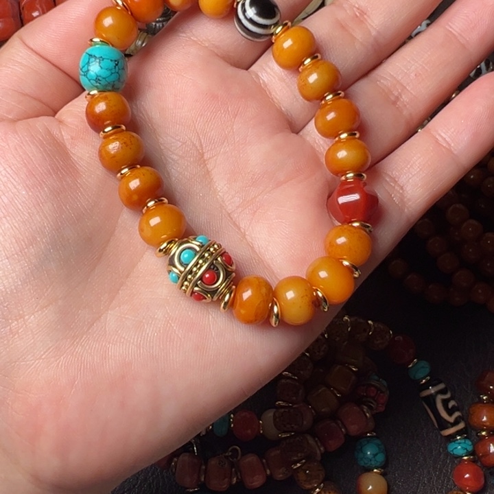 萨***盖吊坠凤眼菩提单圈 手串