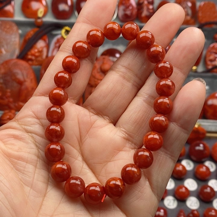 南红玛瑙手串未镶嵌