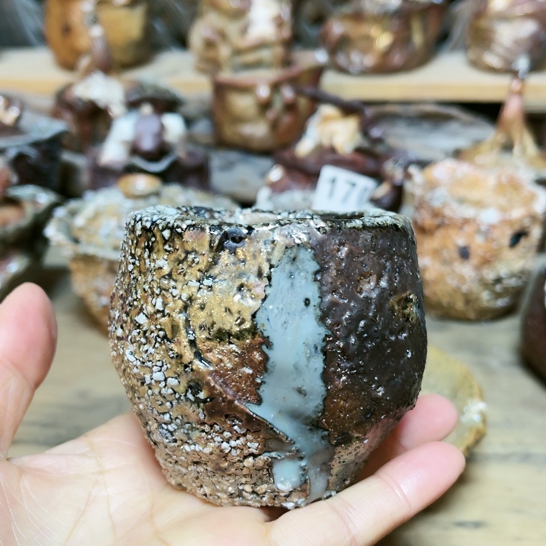 杯柴烧手捏石头杯特价