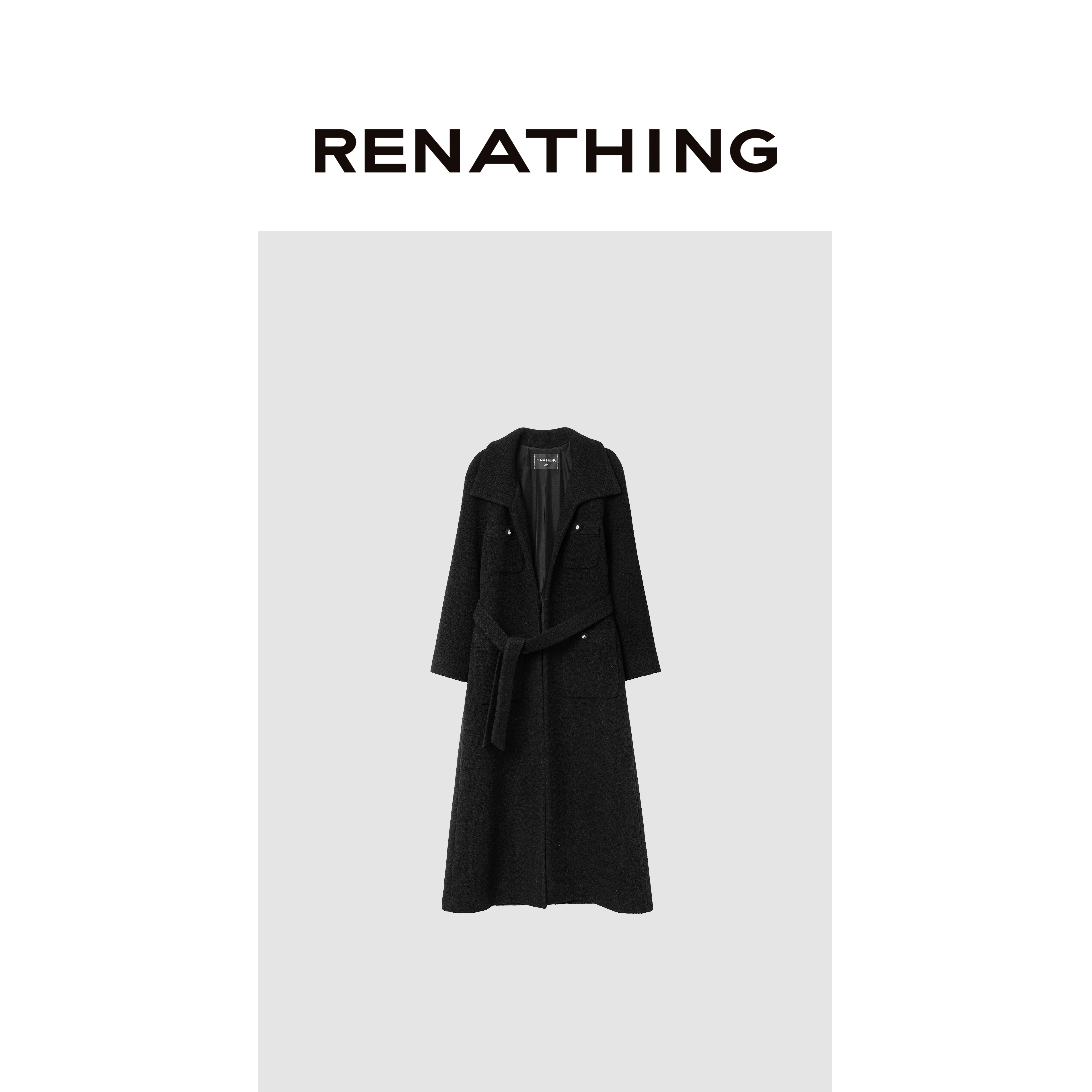  【RENATHING】经典高奢花呢大衣外套