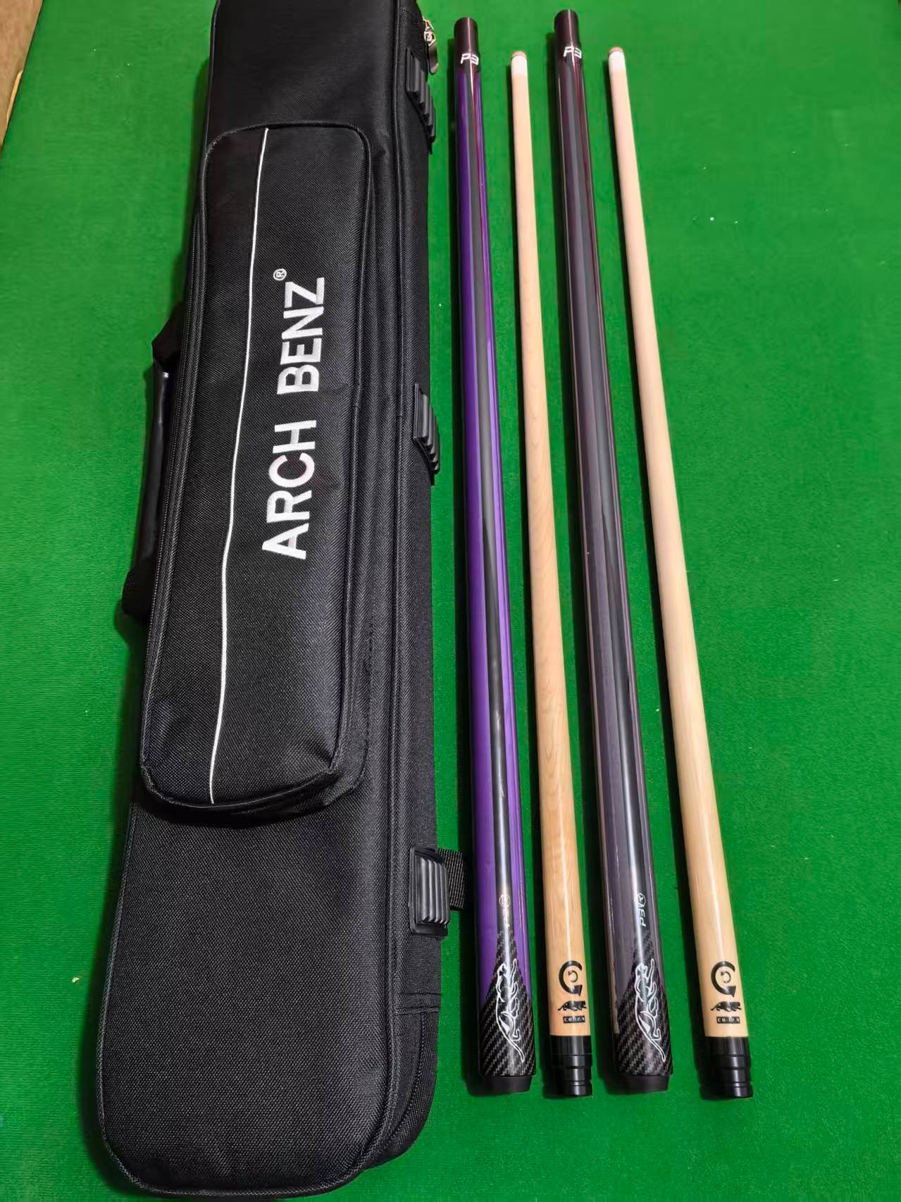 美洲豹P3中式台球杆前支优质枫木1/2分体搭配C8前节三色可选