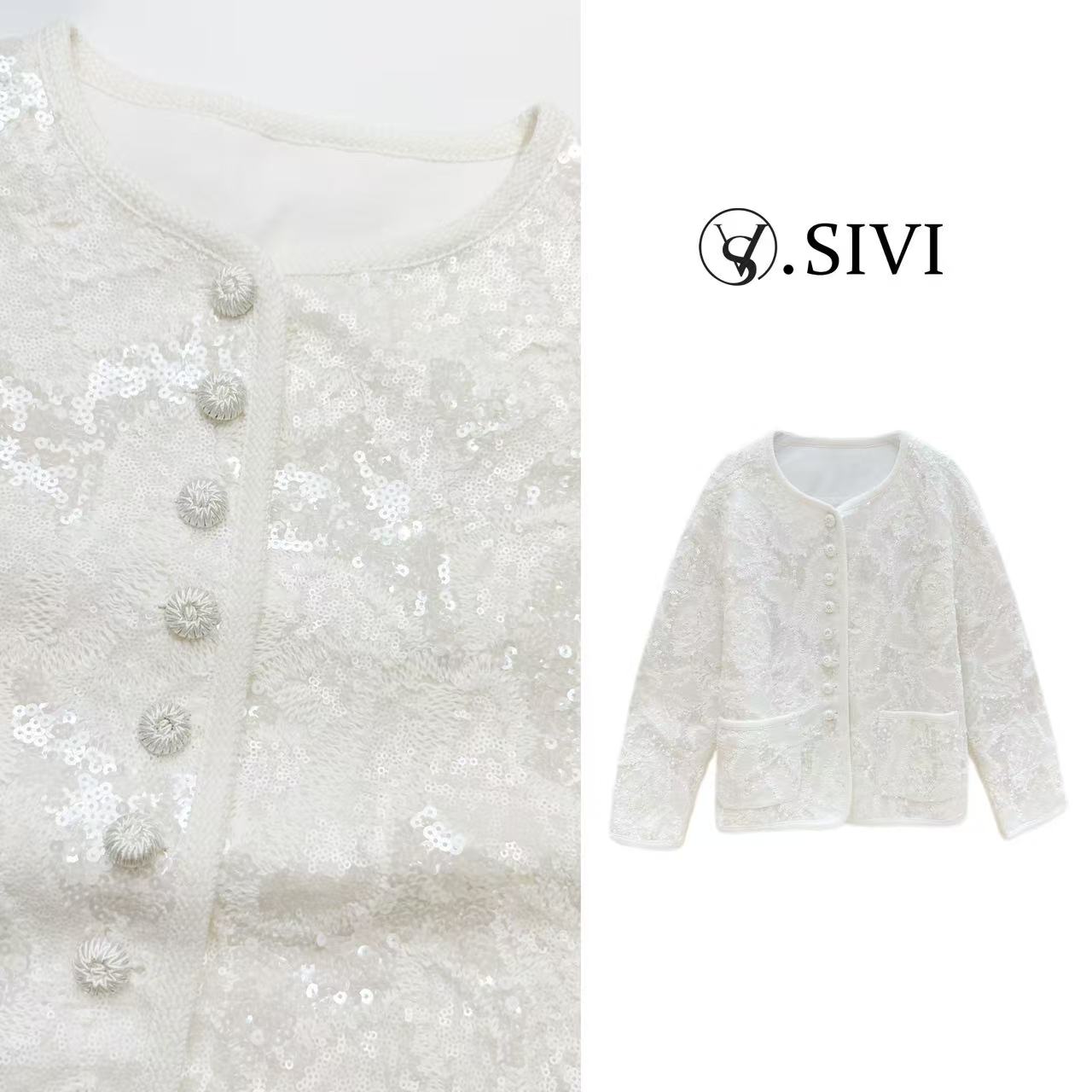 熙薇【雨后春笋】2025春新款时尚休闲重工刺绣外套H1262