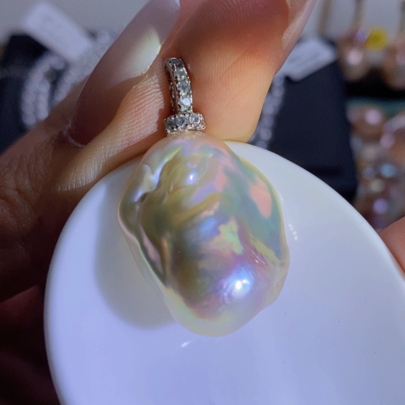 【闪购商品】淡水珍珠天然珍珠（微瑕）合金