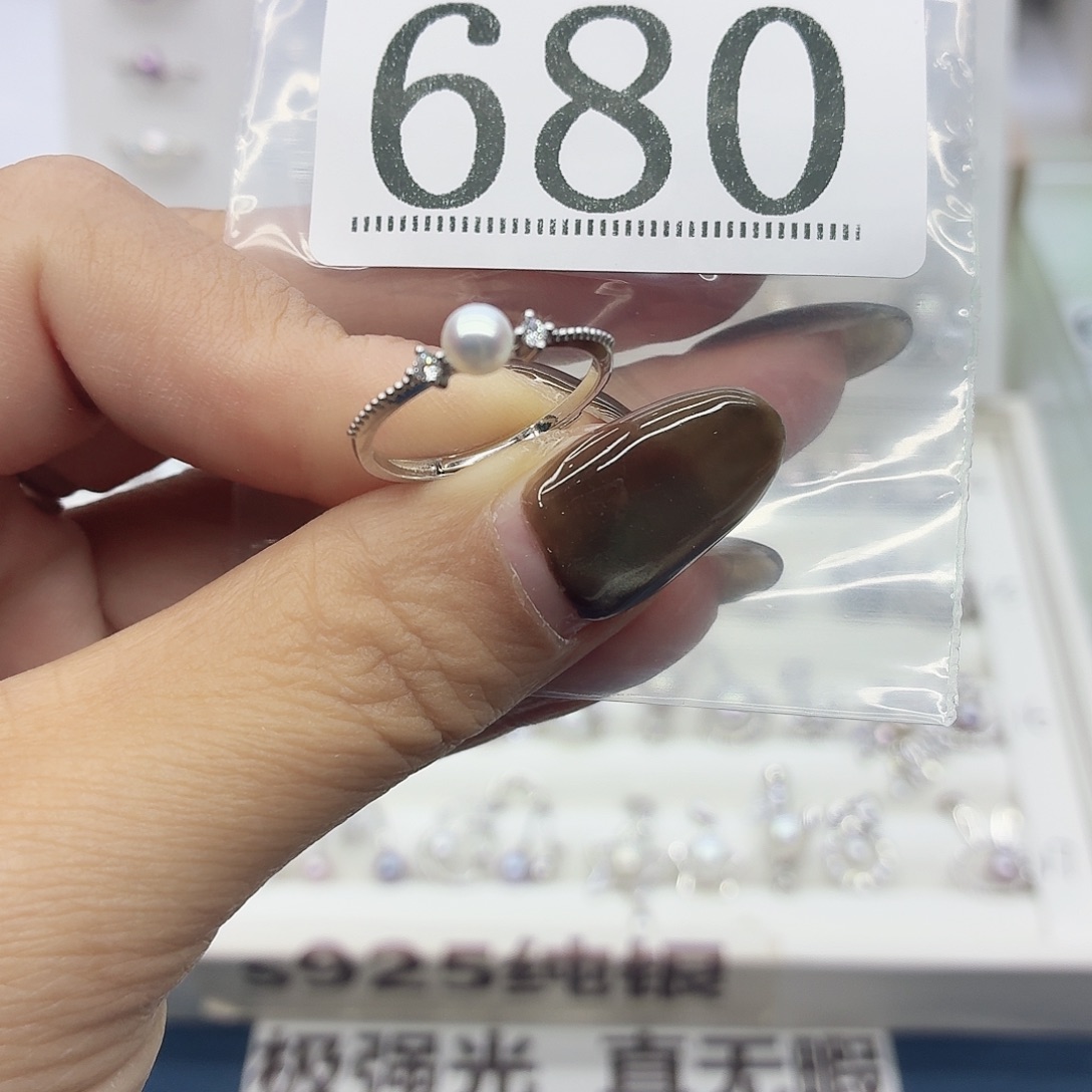南***木淡水珍珠珠宝奇石银S925镶嵌680