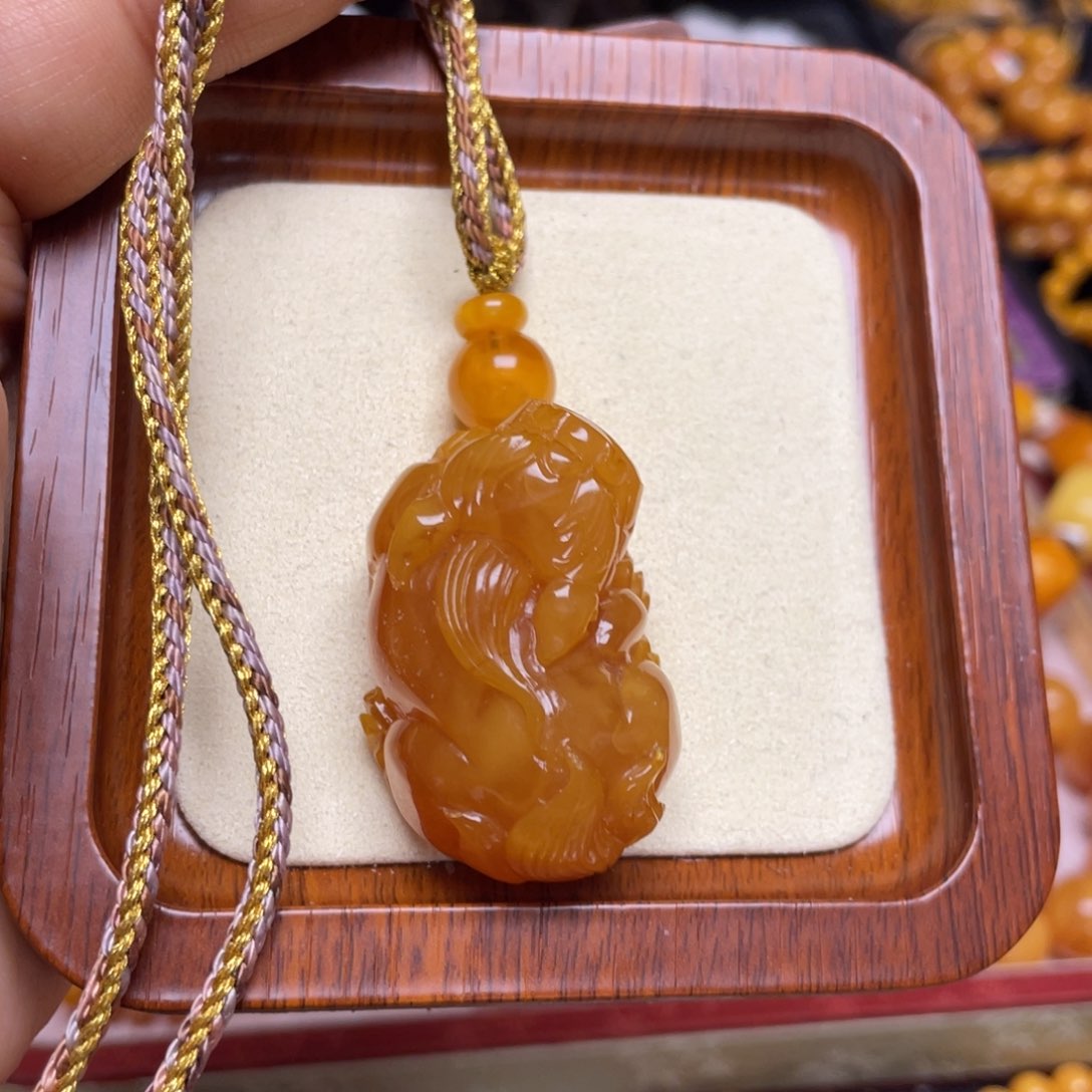 蜜蜡颈饰未镶嵌项链