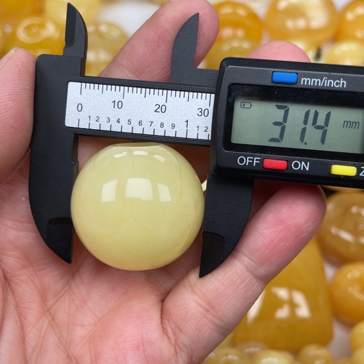 裸石蜜蜡未镶嵌蜜蜡圆珠