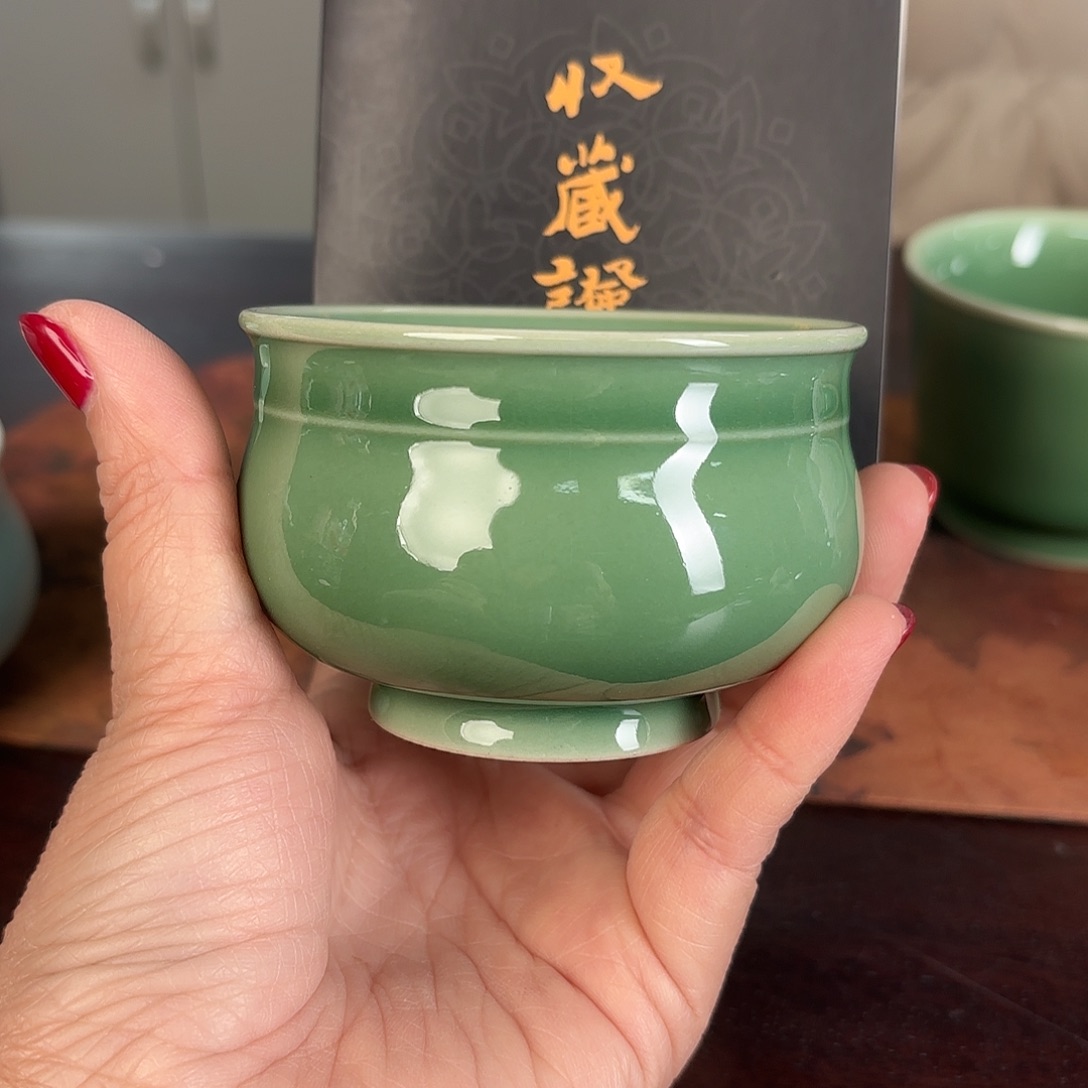 龙泉云间青瓷小米茶器