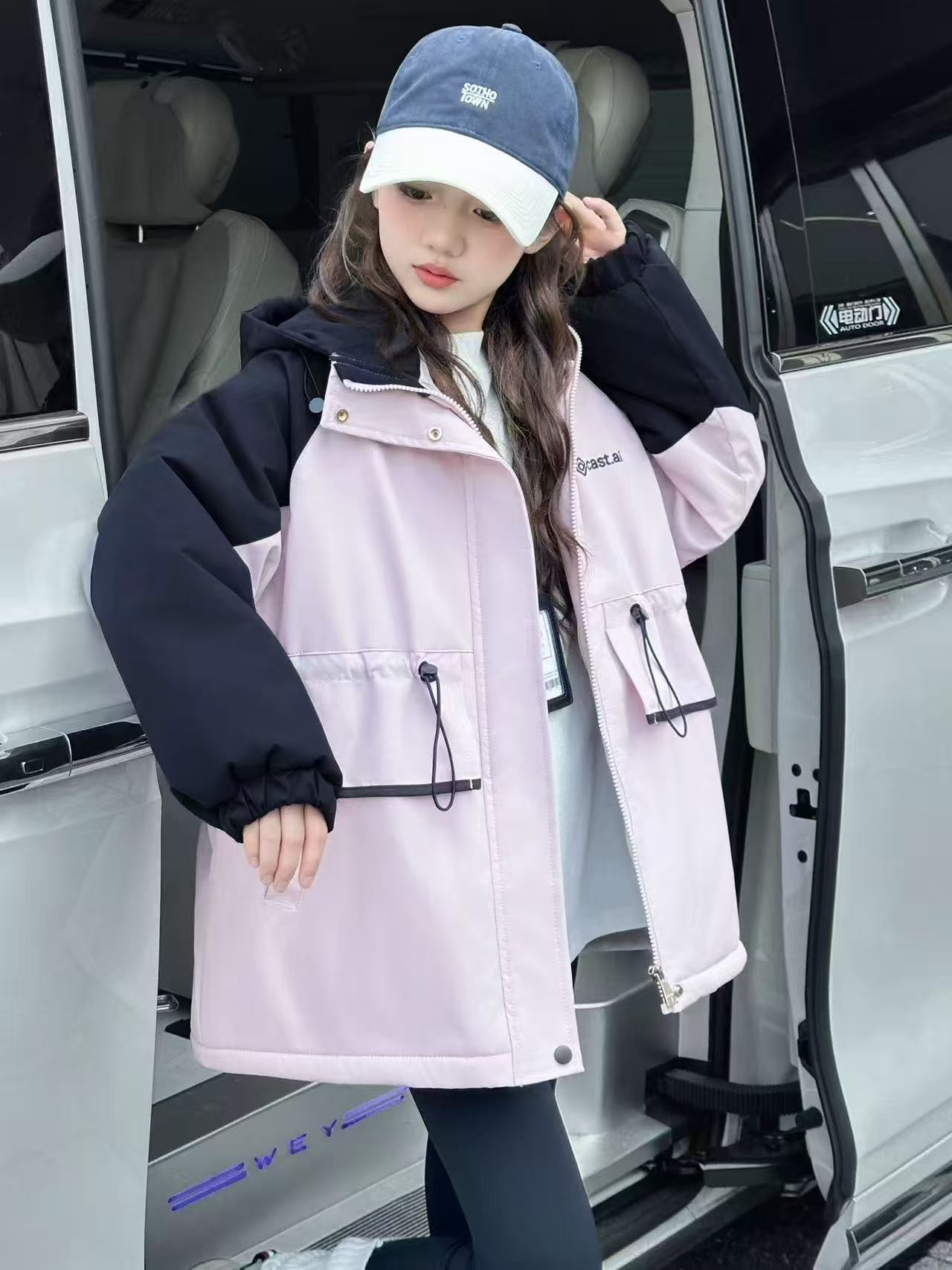 冬季3中大童装派克棉服卫衣裤套装组合