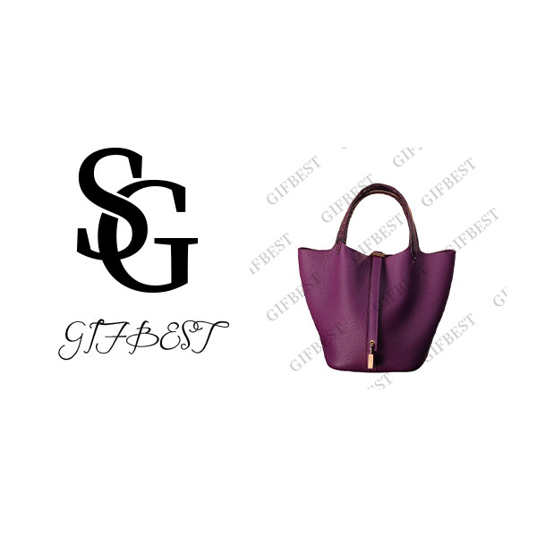 【尺寸：18*16*20】H-Liz头层牛皮手缝菜篮子手提包3331GV-TC