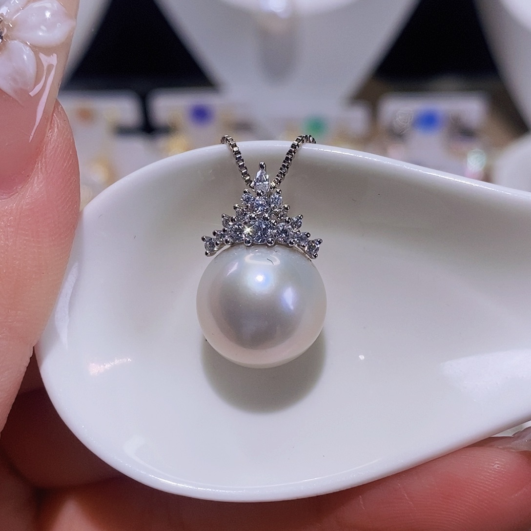 淡水珍珠颈饰银S925镶嵌