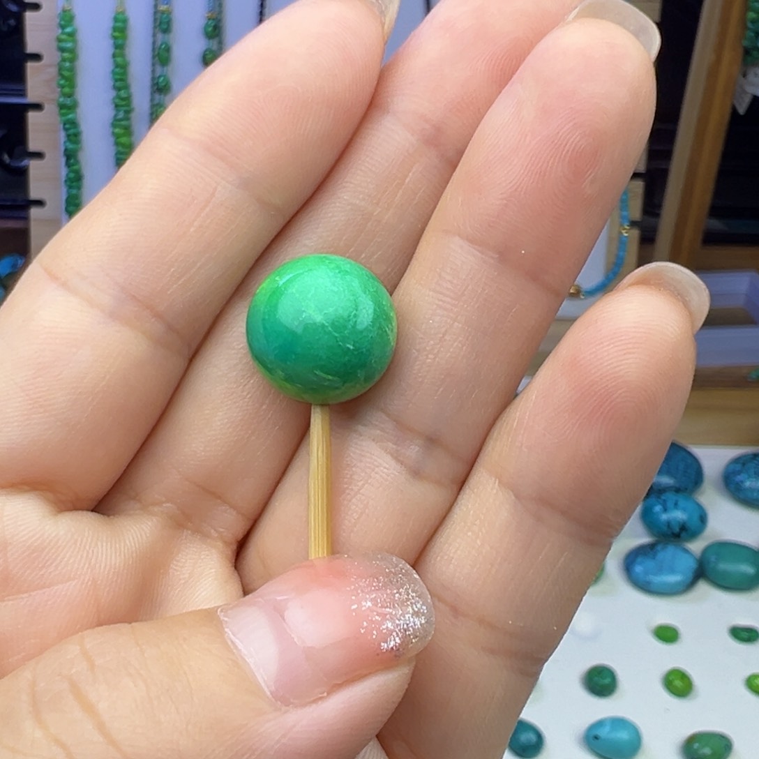 菜籽绿圆珠13.5mm兰