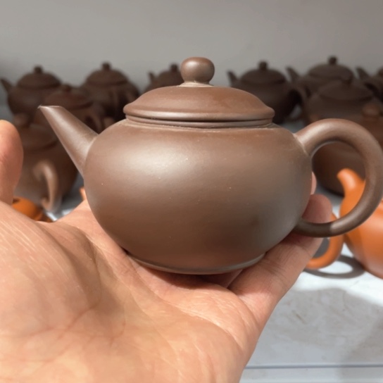 紫砂茶壶微瑕紫泥水平170cc