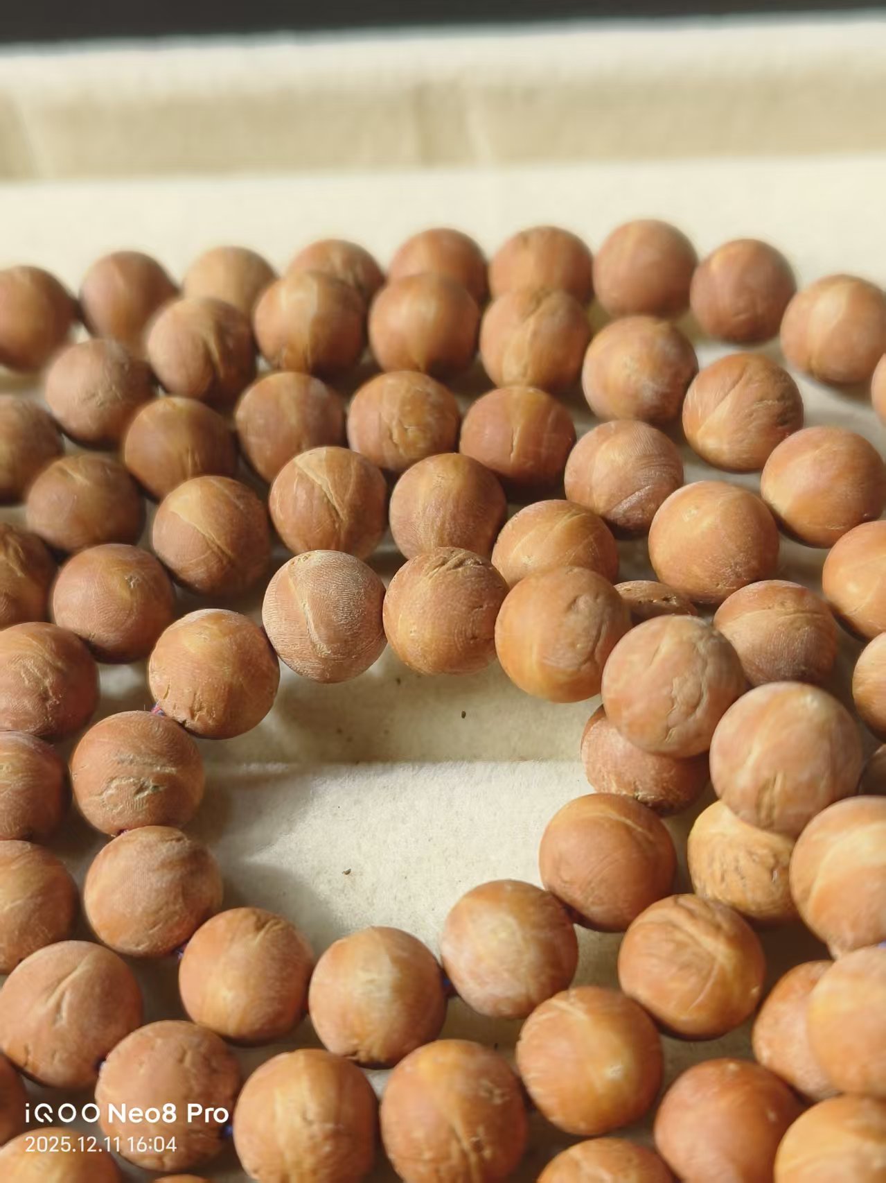 非金属木质项链 精工酸枣核108 纯手工打磨 正圆