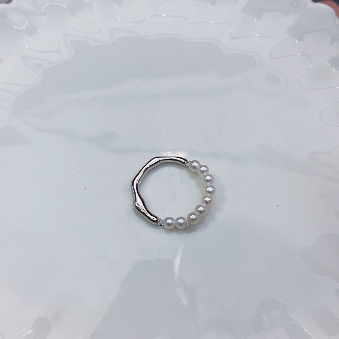 淡水珍珠新年特价福利淡水戒指银S925镶嵌