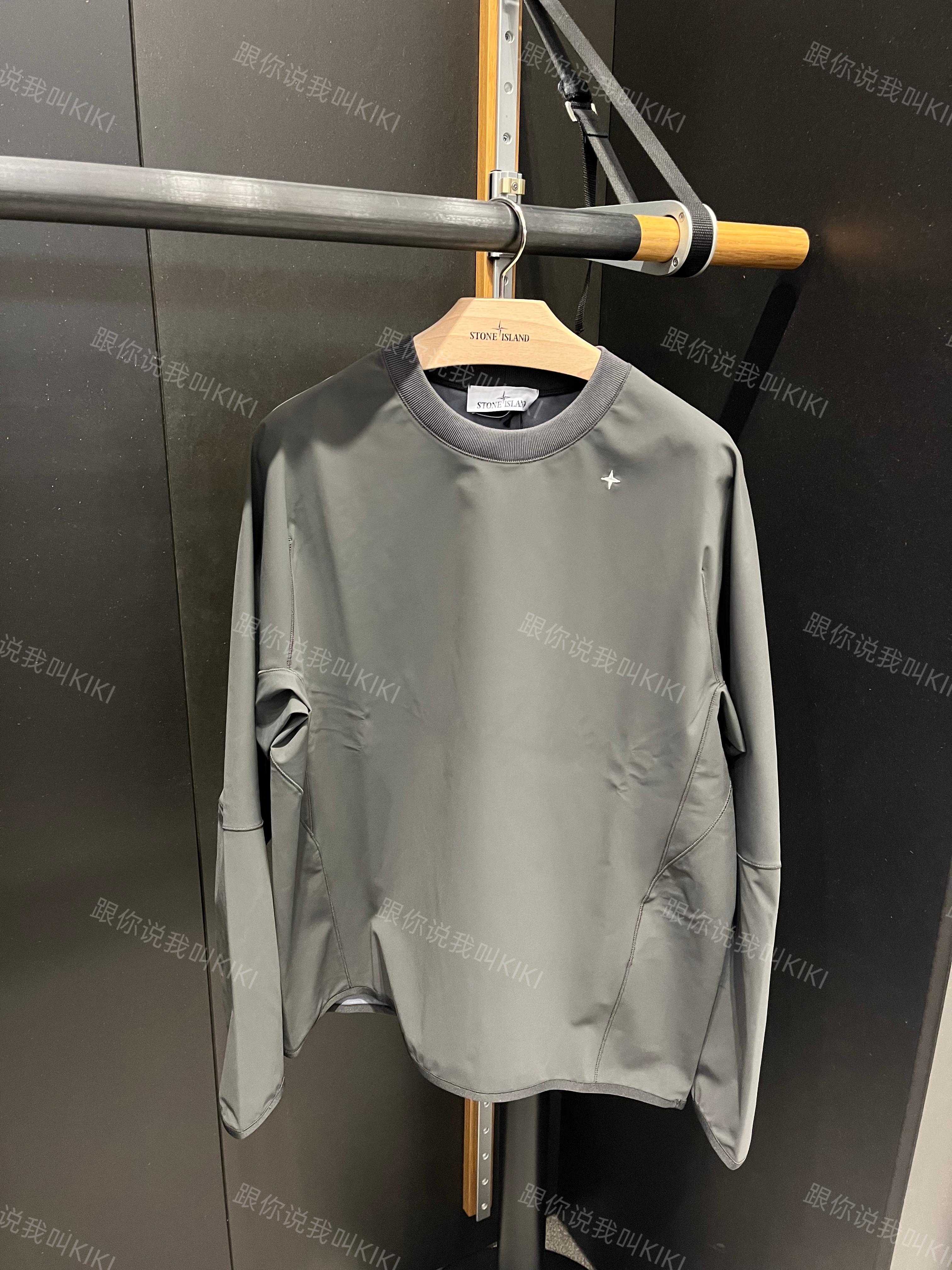未使用 STONE ISLAND 石头岛FW25极简星弹力尼龙卫衣长袖6100041