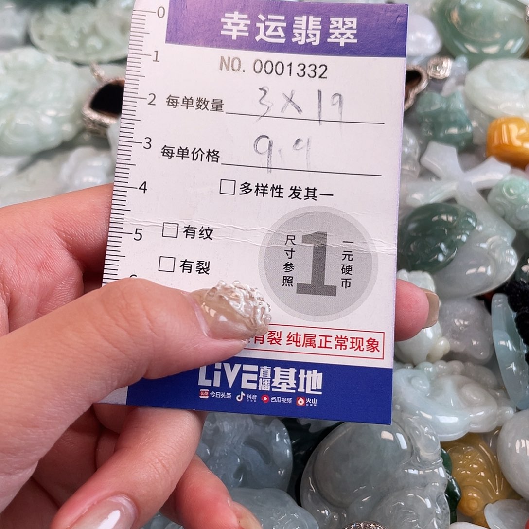 左***佐翡翠未镶嵌颈饰1332