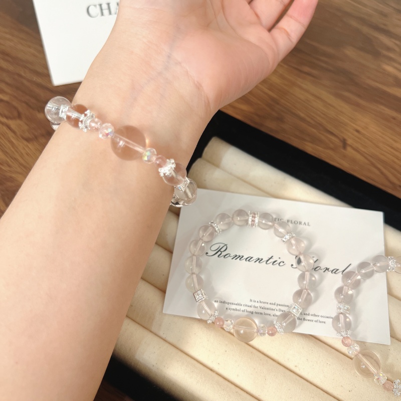 X846[荔枝糖高版]冰橘粉手链高端轻奢手串多样性发一