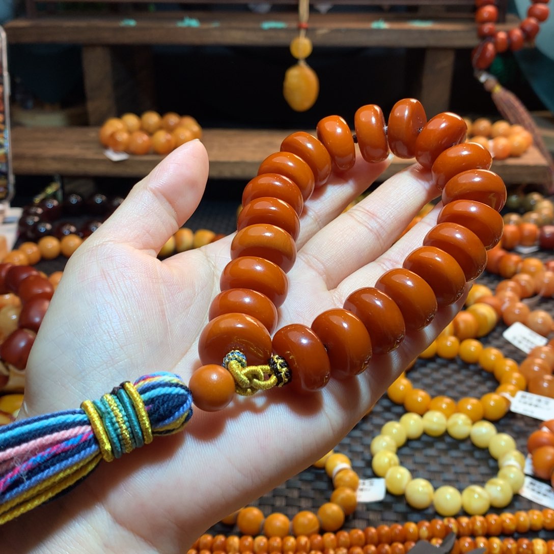 蜜蜡未镶嵌手串蜜蜡手串