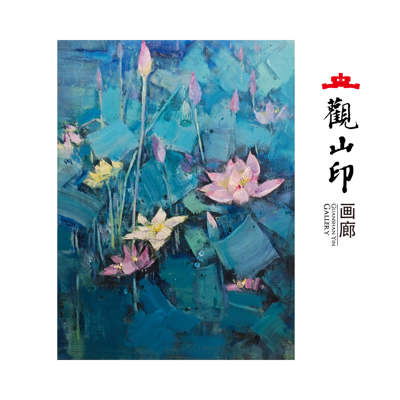 SMK原创手绘风景油画60x80cm花卉作品3334