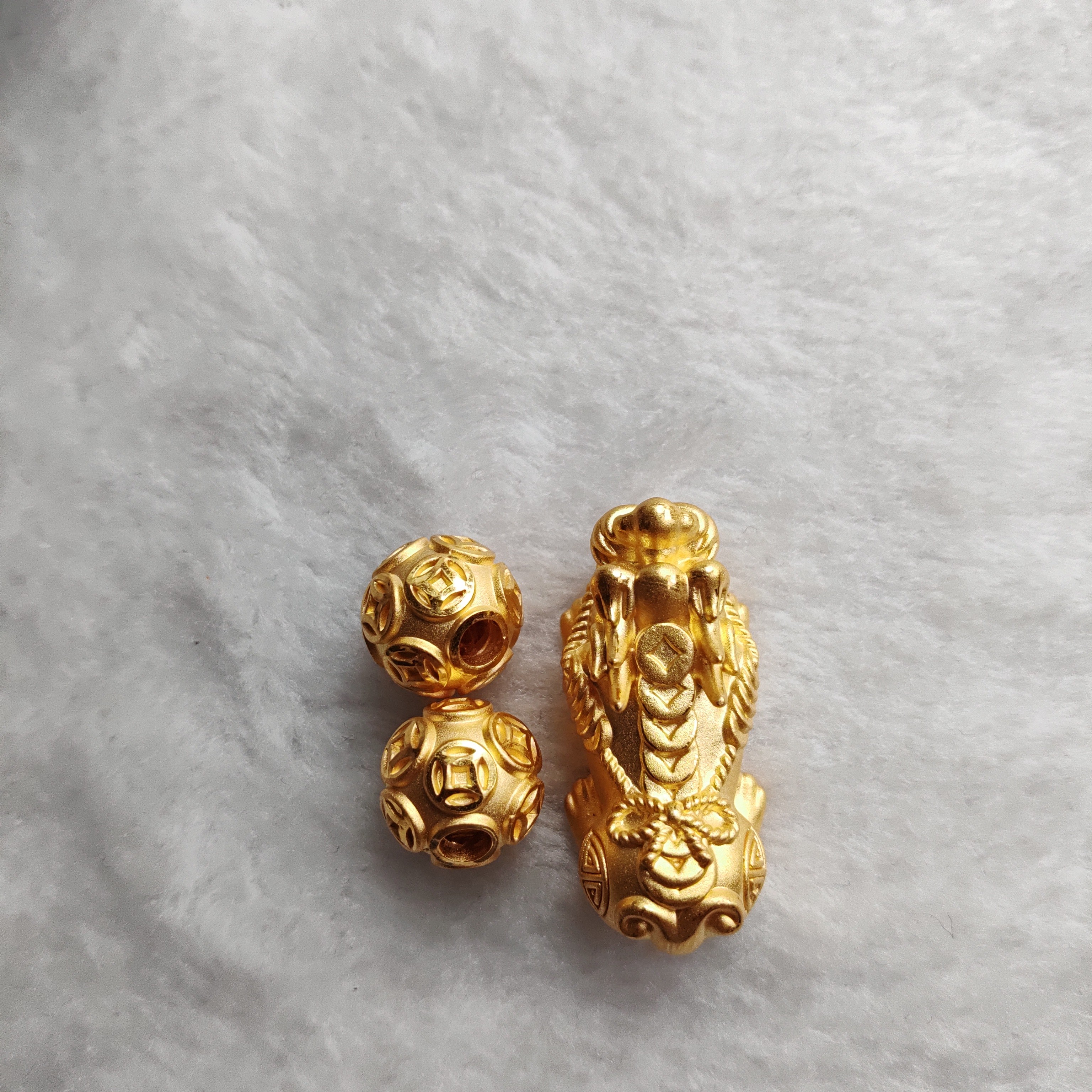 金元宝足金999貔貅珠子首饰