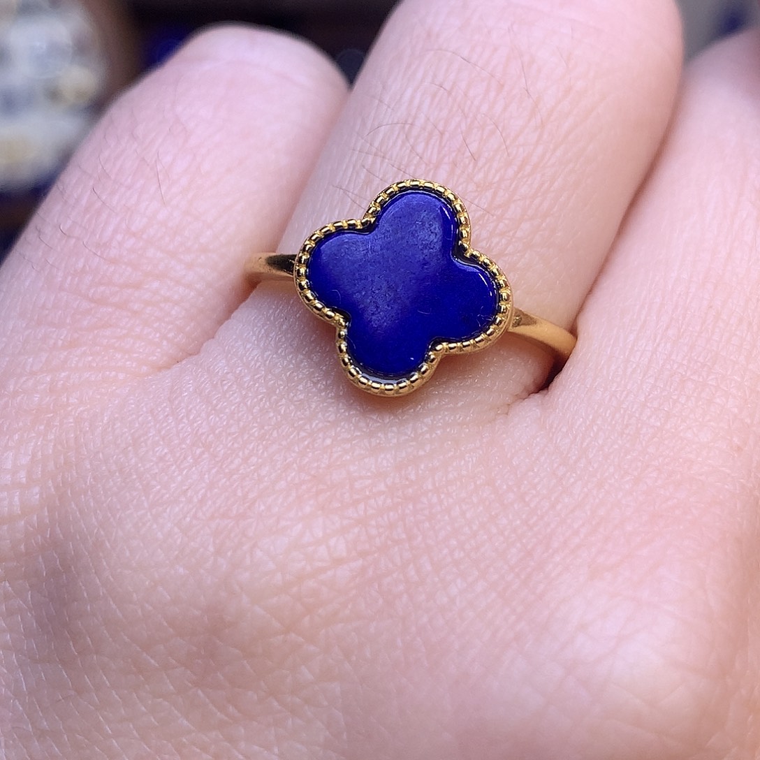 青金石银S925镶嵌戒指11.7m