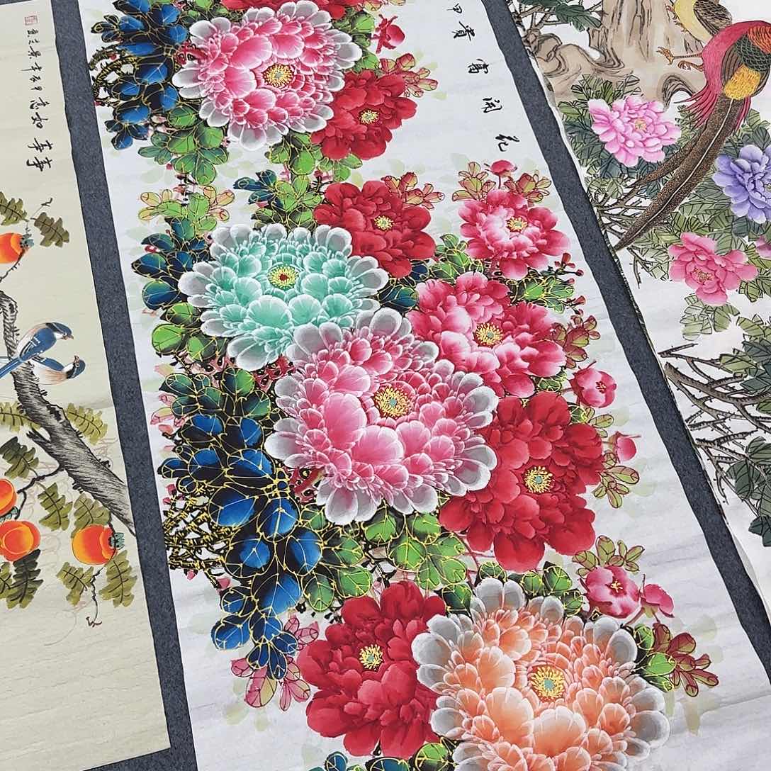 国画如*尺寸70X180手绘作品 
