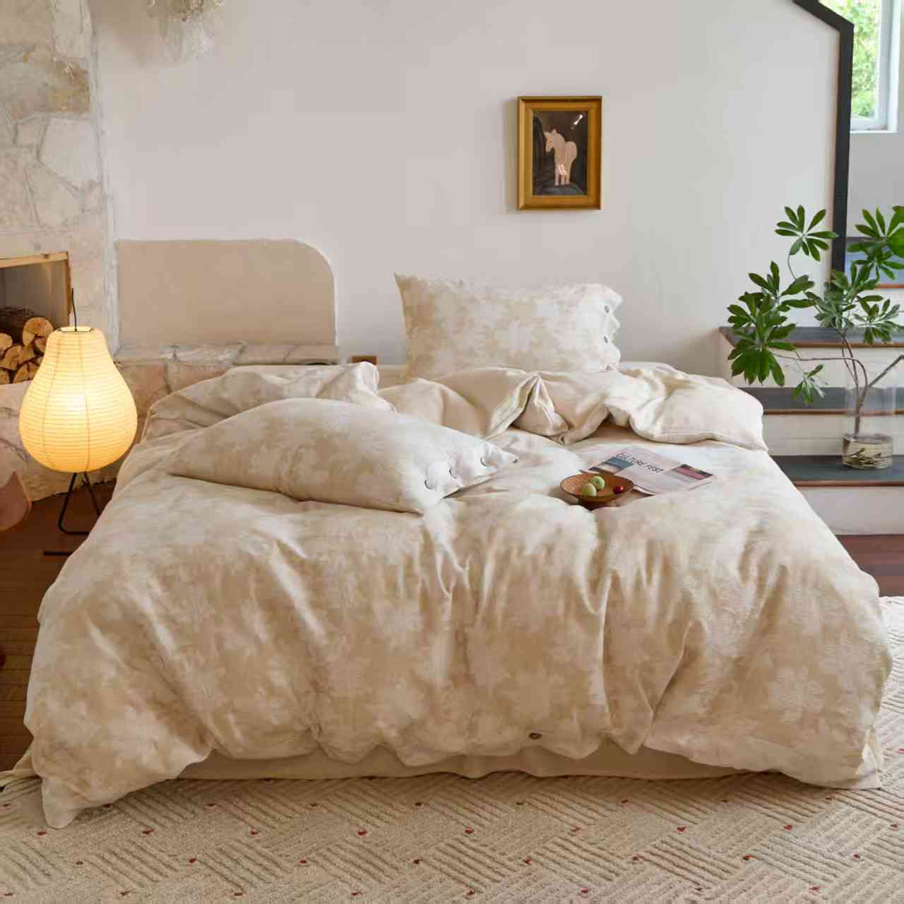 【返璞归真四件套】四件套轻奢柔软 透气亲肤可以机洗