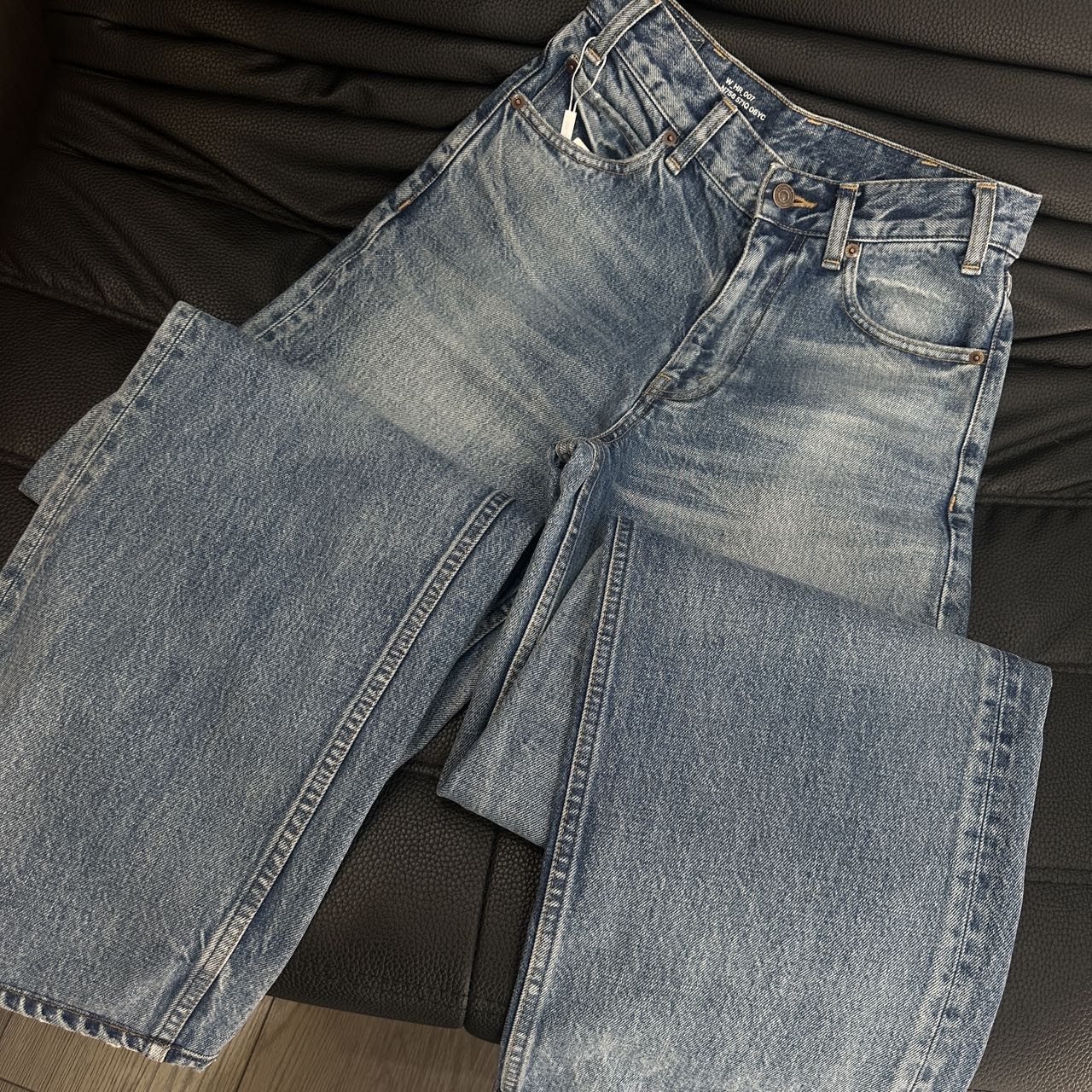 95新 Celine/思琳 Celine 赛琳 高腰牛仔裤 26码 66腰围 113裤长