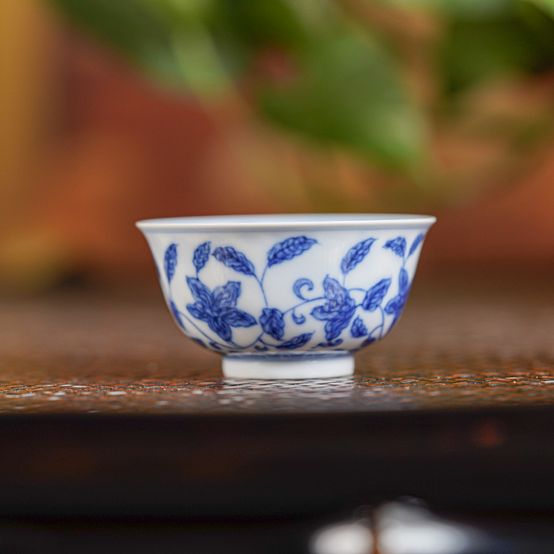【央广非遗】望月怀古四季花小宫碗 wyhg425景德镇茶具茶道