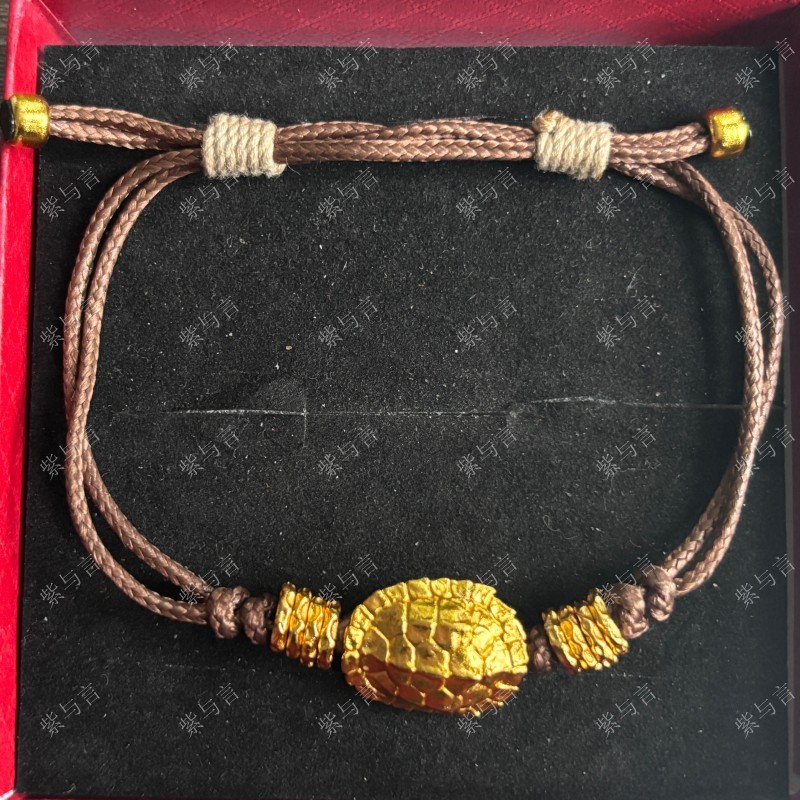 合金手链  龟壳手链手绳手饰富甲一方盘缠轻奢男女精工情侣实心