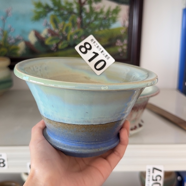 景德镇手工陶瓷盆 口12