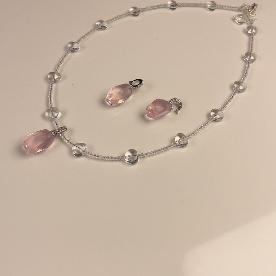 非金属项链粉水套装小爱心款