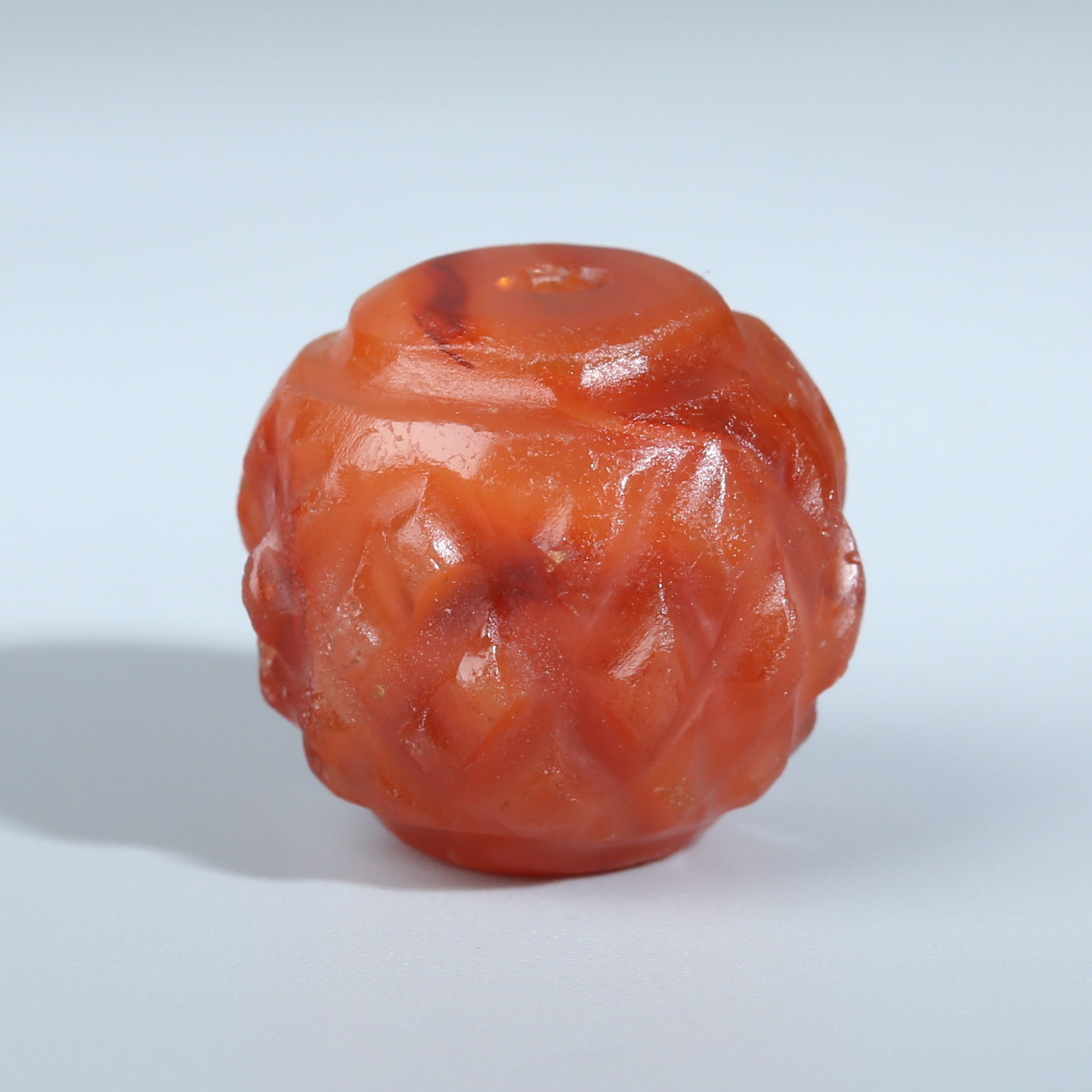H11-006 塔克西拉满工红玉髓圆珠 17*16mm