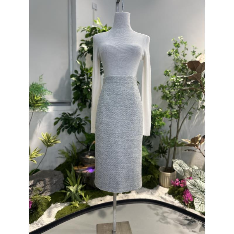 剀剀莉 冬季新款（云烟）灰色长款气质保暖时尚显白显瘦减龄半身裙